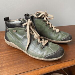 Remonte Leather Lace-Up Ankle Boots SZ 41 (US 10/10.5) Comfort Walking